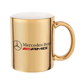 AMG Mercedes, Mug ceramic, gold mirror, 330ml