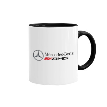 AMG Mercedes, Κούπα χρωματιστή μαύρη, κεραμική, 330ml