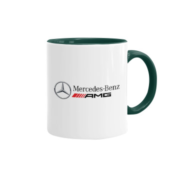 AMG Mercedes, Κούπα χρωματιστή πράσινη, κεραμική, 330ml