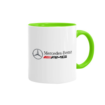 AMG Mercedes, Mug colored light green, ceramic, 330ml