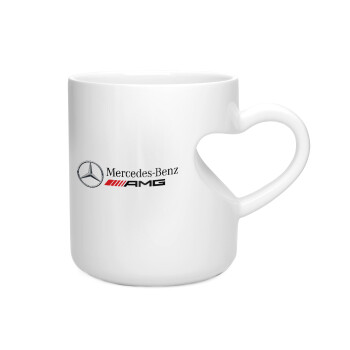 AMG Mercedes, Κούπα καρδιά λευκή, κεραμική, 330ml