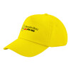 Child's Baseball Cap, 100% Cotton Twill, Yellow (COTTON, CHILD, UNISEX, ONE SIZE)