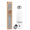 Easter candle, metallic white thermos bottle (500ml) & aromatic flat candle (30cm) (GRAY)