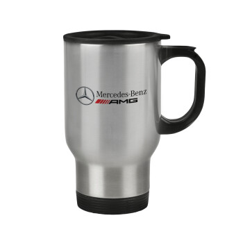 AMG Mercedes, Stainless steel travel mug with lid, double wall 450ml