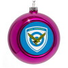 Purple Christmas tree ornament bauble 8cm