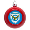 Red Christmas tree ornament bauble 8cm