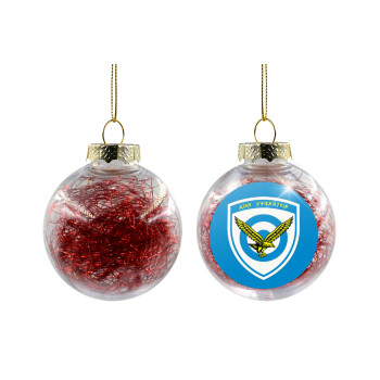 Ελληνική Πολεμική Αεροπορία, Transparent Christmas tree ball ornament with red filling 8cm