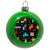 Green Christmas tree ornament bauble 8cm