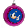 Purple Christmas tree ornament bauble 8cm