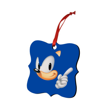 Sonic, Christmas ornament polygon wooden 7.5cm