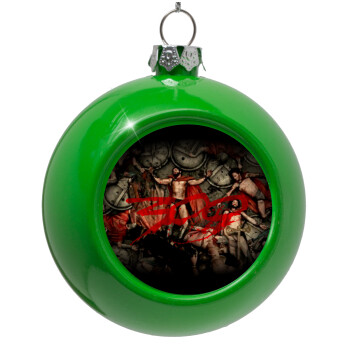 300 the spartans, Green Christmas tree ornament bauble 8cm