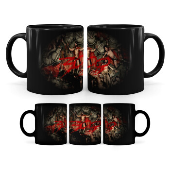 300 the spartans, Mug black, ceramic, 330ml