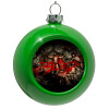 Green Christmas tree ornament bauble 8cm