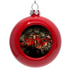 Red Christmas tree ornament bauble 8cm