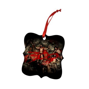 300 the spartans, Christmas ornament polygon wooden 7.5cm