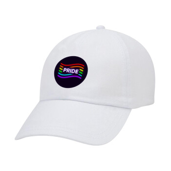 Pride , Adult Baseball Cap White 5-panel (POLYESTER, ADULT, UNISEX, ONE SIZE)