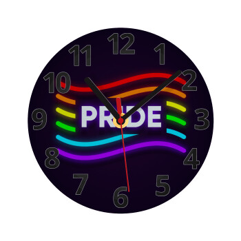 Pride , Ρολόι τοίχου γυάλινο (20cm)