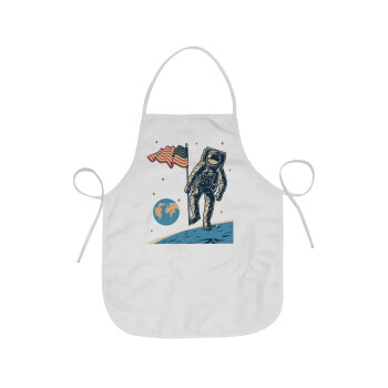 The first man on the moon, Chef Apron Short Full Length Adult (63x75cm)