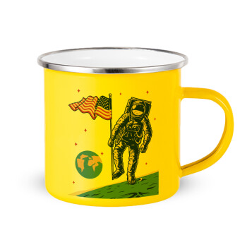 The first man on the moon, Yellow Enamel Metallic Cup 360ml