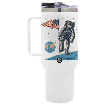 The first man on the moon, Mega Stainless steel Tumbler with lid, double wall 1,2L