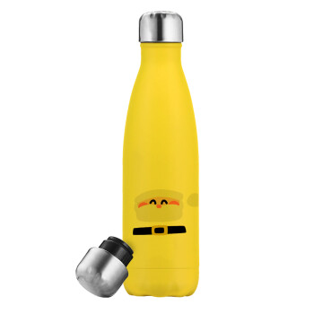 Simple Santa, Yellow Stainless Steel Metallic Thermos, double-walled, 500ml