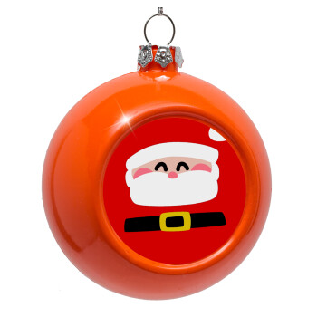 Simple Santa, Orange Christmas tree ornament bauble 8cm