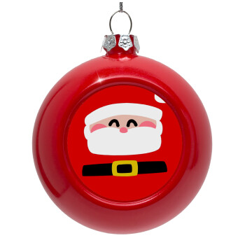 Simple Santa, Red Christmas tree ornament bauble 8cm