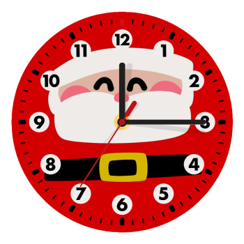 Simple Santa, Wooden wall clock (20cm)