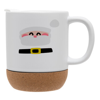 Simple Santa, Ceramic coffee mug Cork (MAT), 330ml (1pcs)