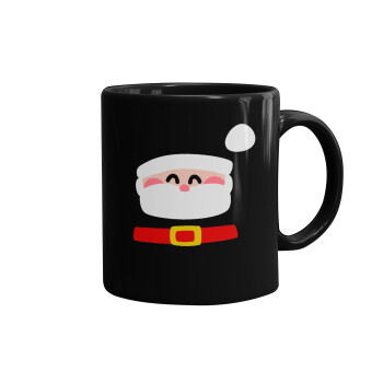 Simple Santa, Mug black, ceramic, 330ml