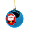 Blue Christmas tree ball ornament 8cm