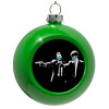 Green Christmas tree ornament bauble 8cm