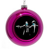 Purple Christmas tree ornament bauble 8cm