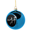 Blue Christmas tree ball ornament 8cm