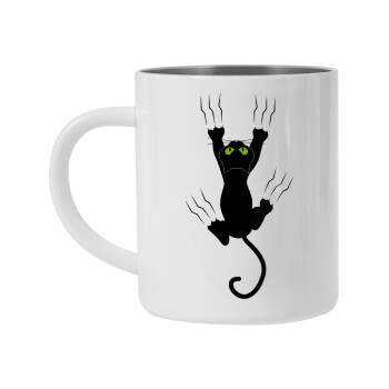 cat grabbing, Mug Stainless steel double wall 300ml