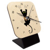 Quartz Table clock in natural wood (10cm)