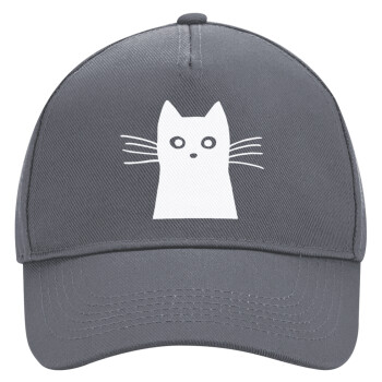 Black Cat, Ultimate Adult Hat Grey, (100% COTTON DRILL, ADULT, UNISEX, ONE SIZE)