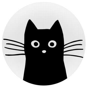 Black Cat, Mousepad Round 20cm