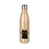 Glitter gold stainless steel thermos bottle, double-walled, 500ml