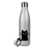 Metallic Glitter Silver Thermos Flask (Stainless steel), double-walled, 500ml