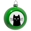 Green Christmas tree ornament bauble 8cm