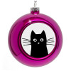 Purple Christmas tree ornament bauble 8cm