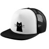 Adult Soft Trucker Hat with Black/White Mesh (POLYESTER, ADULT, UNISEX, ONE SIZE)