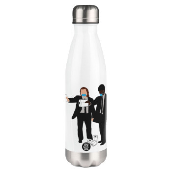 Pulp Fiction 3 meter away, Metal mug thermos White (Stainless steel), double wall, 500ml