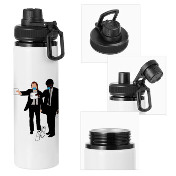 Pulp Fiction 3 meter away, Metal water bottle with safety cap, aluminum 850ml