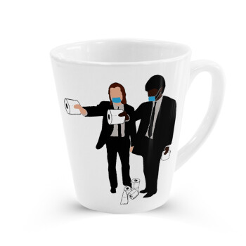 Pulp Fiction 3 meter away, Κούπα κωνική Latte Λευκή, κεραμική, 300ml