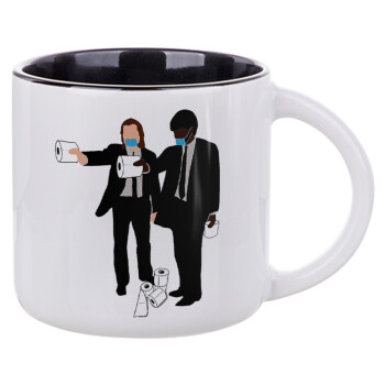 Pulp Fiction 3 meter away, Κούπα κεραμική 400ml Λευκή/Μαύρη