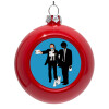 Red Christmas tree ornament bauble 8cm