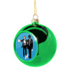 Green Christmas tree ornament ball 8cm