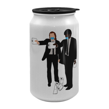 Pulp Fiction 3 meter away, Κούπα ταξιδιού μεταλλική με καπάκι (tin-can) 500ml